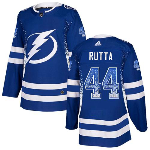 Adidas Tampa Bay Lightning Men #44 Jan Rutta Blue Home Authentic Drift Fashion Stitched NHL Jersey->tampa bay lightning->NHL Jersey
